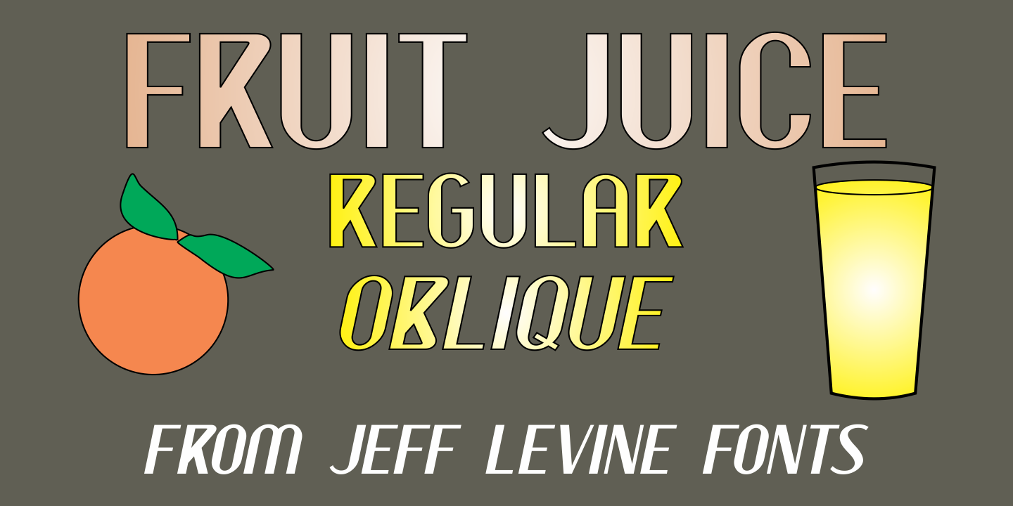 Fruit Juice JNL Font preview